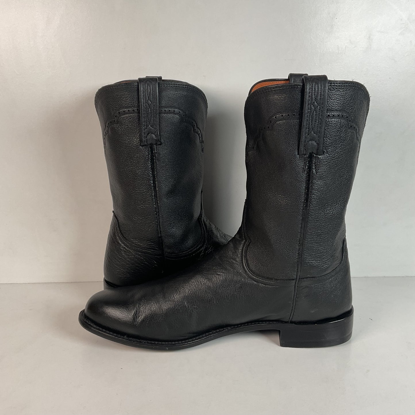 Lucchese Majestic Black Roper Boots 14 EE