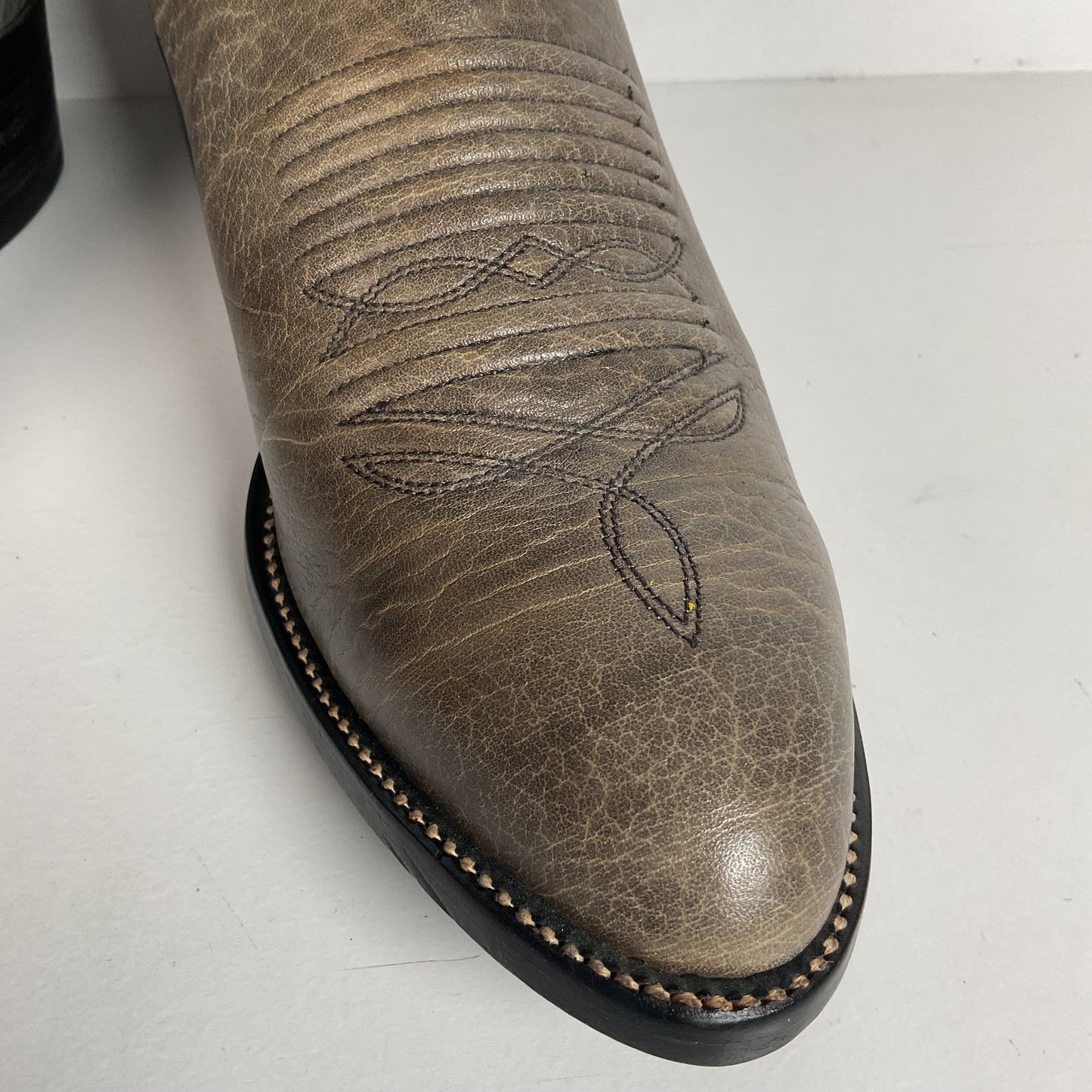 Vintage J. Chisholm Bullhide Cowboy Boots | USA Made | Grey | Men’s 8.5 D