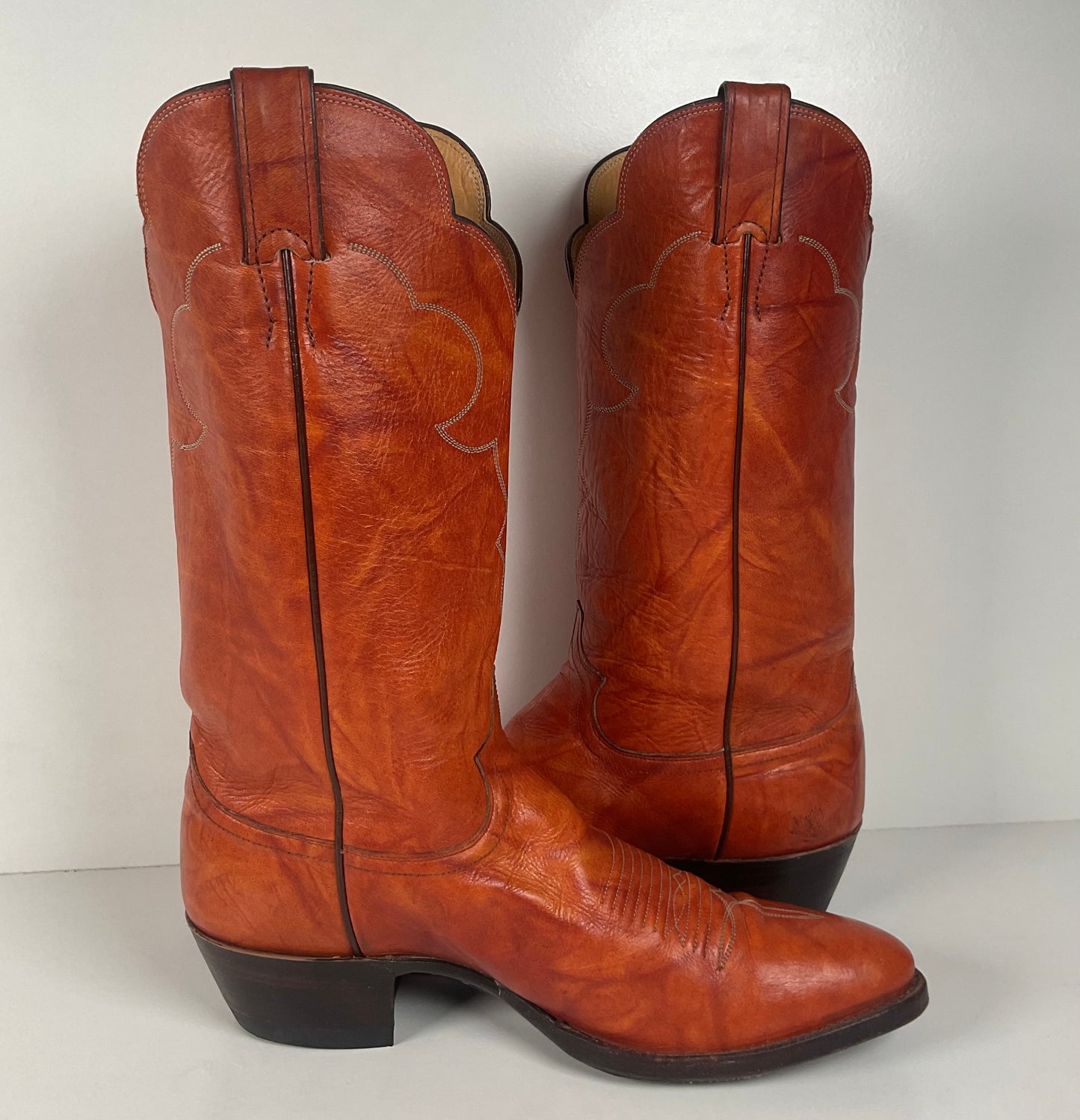 Vintage Justin Cowboy Boots | Chocolate Cow | USA Made | Men’s 10.5 D