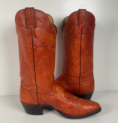 Vintage Justin Cowboy Boots | Chocolate Cow | USA Made | Men’s 10.5 D