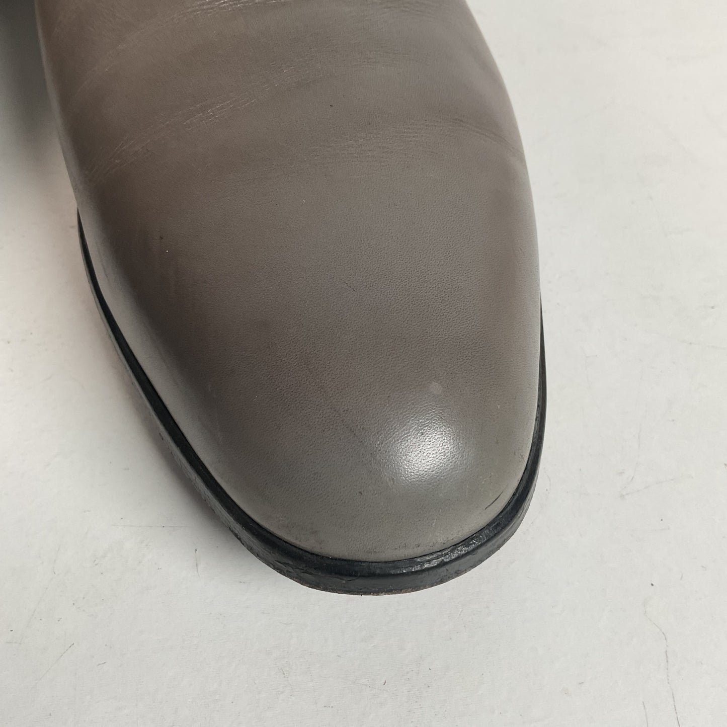Vintage Johnston Murphy Aristocraft Grey Loafers 13 D Apron Toe USA Made