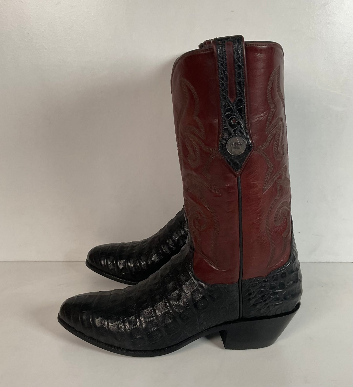 J B Hill Women’s Exotic Caiman Cowgirl Boots 7.5 B Belly Cut Custom