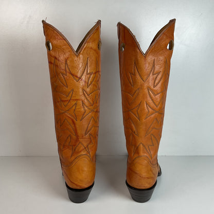 Vintage Buckaroo Cowgirl Boots 7.5 B Punchy Butterscotch