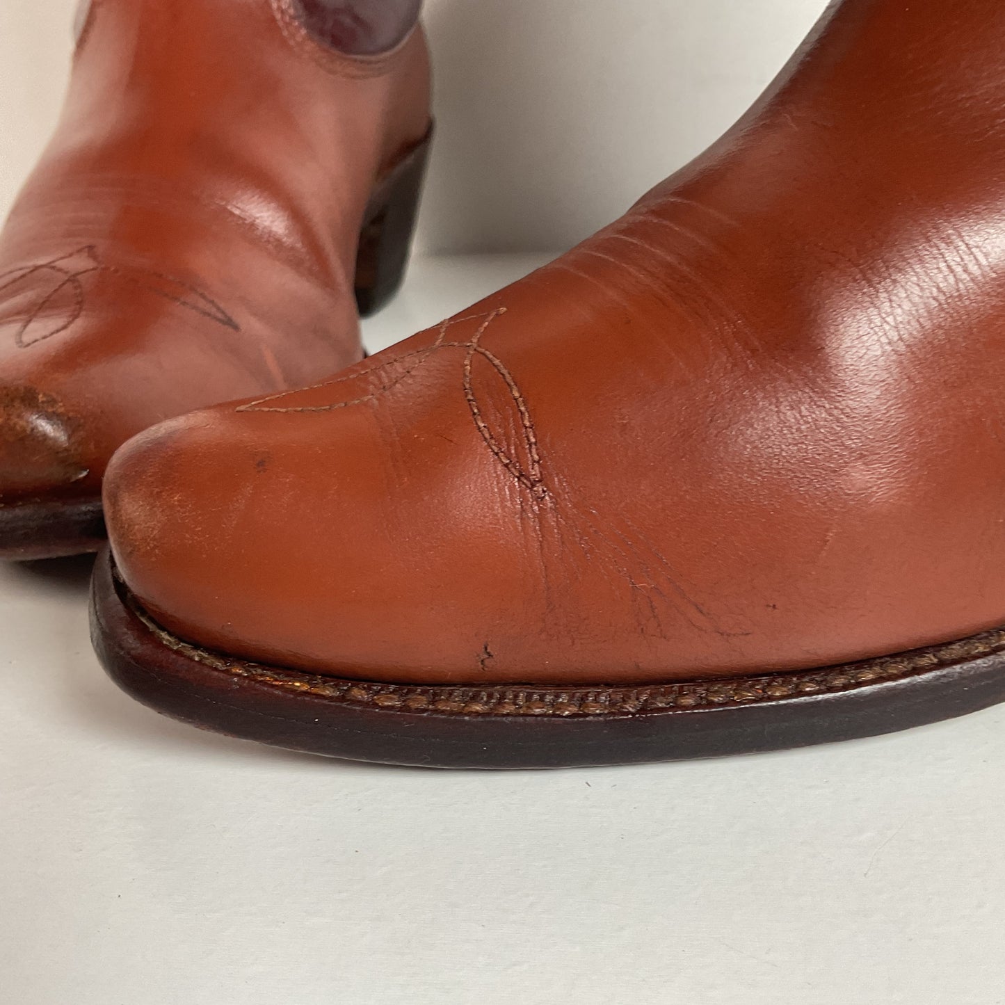 Vintage Pee Wee Cowboy Boots | Shorty | Tooled | 50s-60s | 6 C