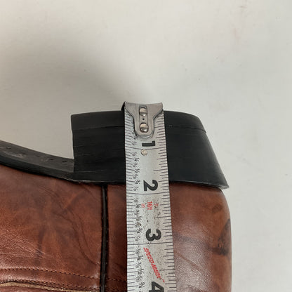 Vintage Tony Lama Buckaroo Boots | Chocolate Cow | Gold Label | 1970s | 11 D