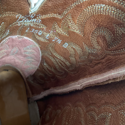 Tony Lama Dusty Pink Cowgirl Boots 7.5 B Distressed