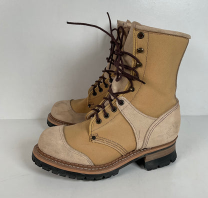Vintage Georgia Safety Toe Combat Boots | Desert Suede | 5.5 E |Women’s 7