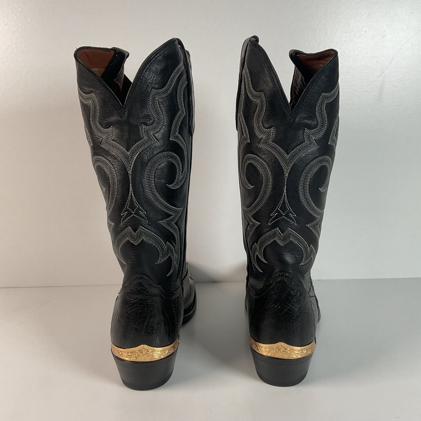Vintage Nocona Ostrich Leg Cowboy Boots | Exotic | USA Made | 11 EE
