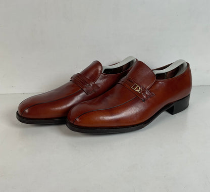Vintage Florsheim Imperial Horsebit Loafers 9 C Burnished Brown