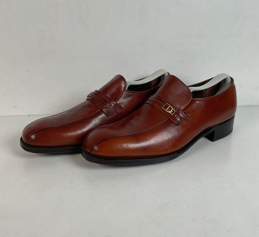 Vintage Florsheim Imperial Horsebit Loafers 9 C Burnished Brown