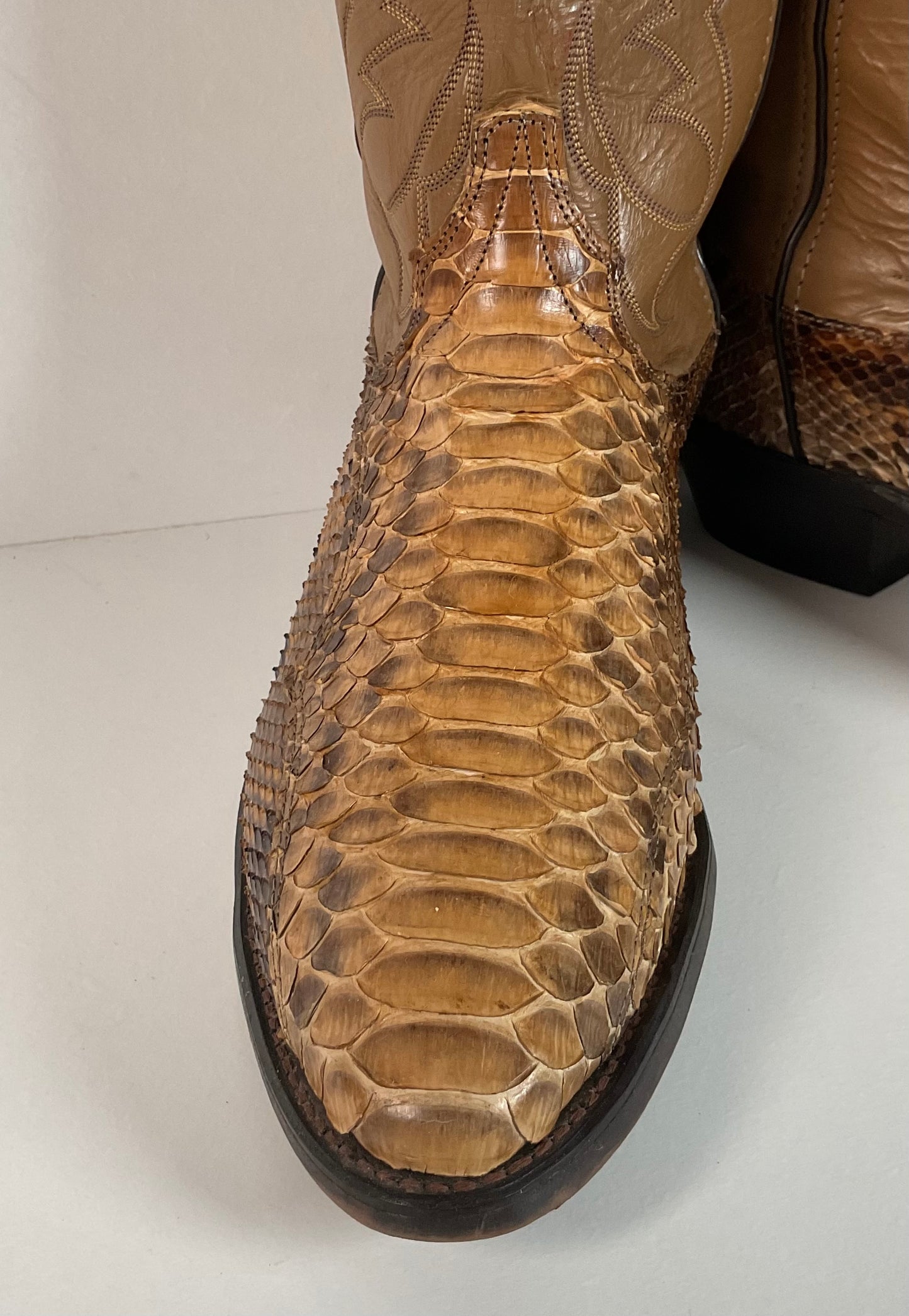 Vintage Laredo Python Snakeskin Cowboy Boots | Back Cut | USA Made | Men’s 10 D