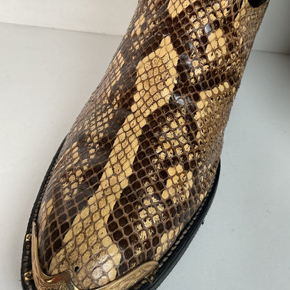Cowtown Python Snakeskin Cowboy Boots | Front Cut | USA Made | Men’s 9.5 D