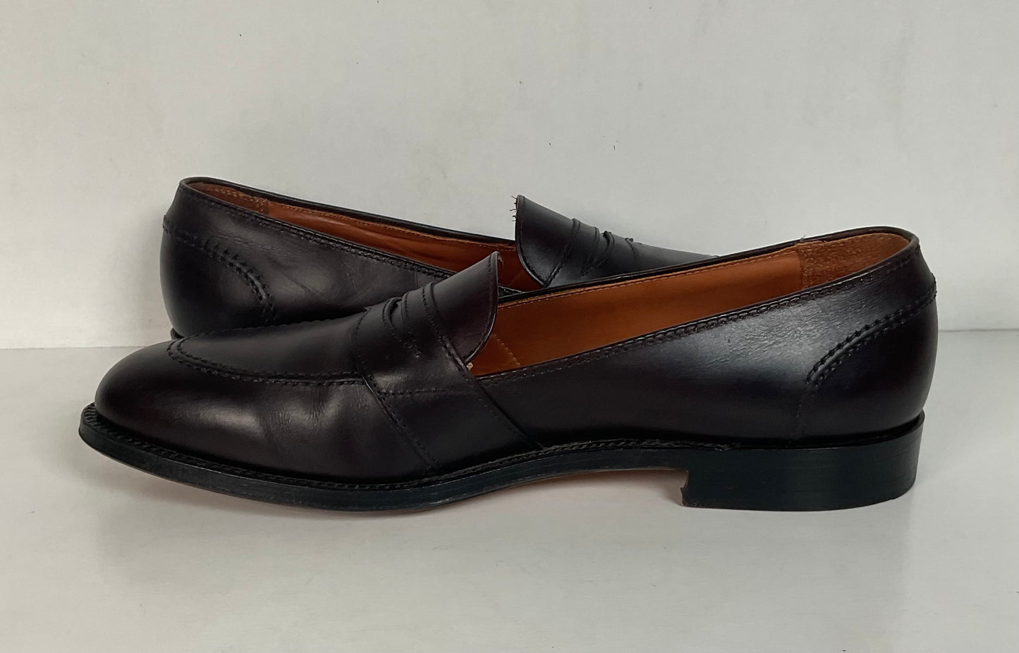 Alden New England Penny Loafer 11 AA Style 683 Burgundy Calf Skin