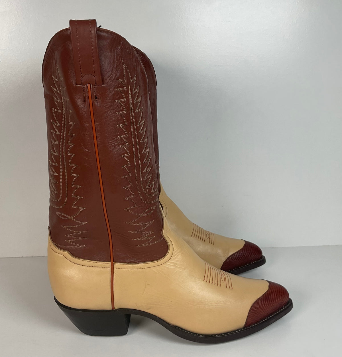 Tony Lama Urban Cowboy Boots | Lizard Wingtip | USA Made | Men’s 11 D