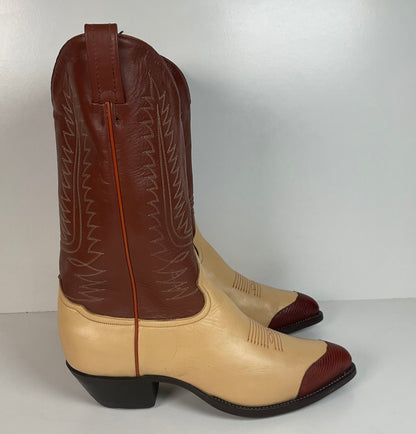 Tony Lama Urban Cowboy Boots | Lizard Wingtip | USA Made | Men’s 11 D