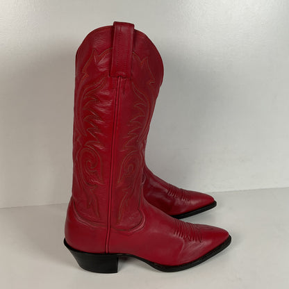 Vintage Sanders Cowgirl Boots | Ruby Red | Women’s 6.5 B