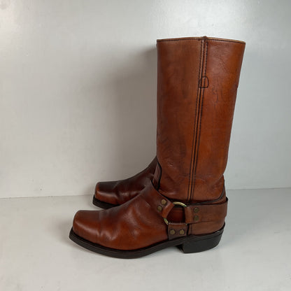 Vintage Frye Black Label Harness Boots 10.5 D USA Made