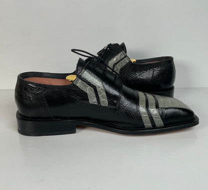 David Eden Caiman Derby Shoes | Teju Lizard Split | Exotic | Men’s 10.5