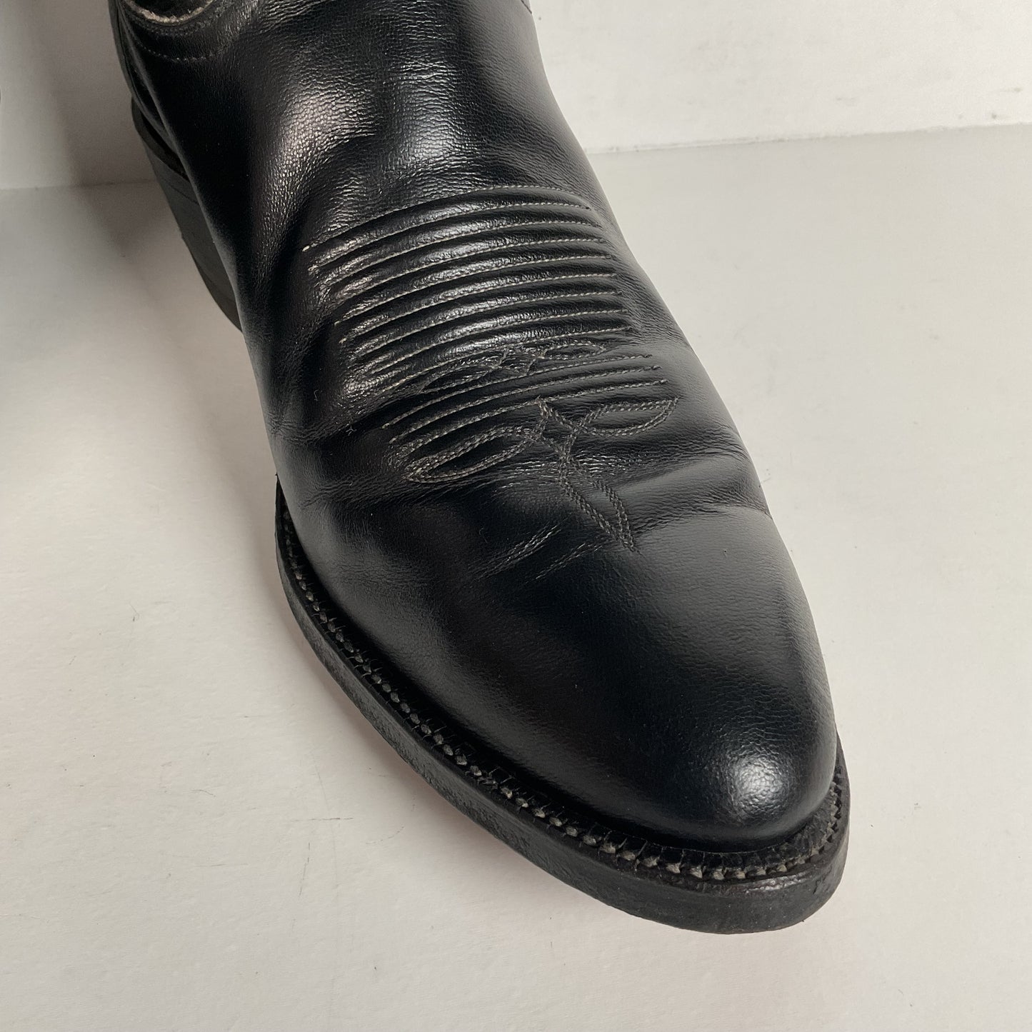 Vintage Tony Lama Cowboy Boots | Gold Label | Black | Extra Narrow | Men’s 11 A