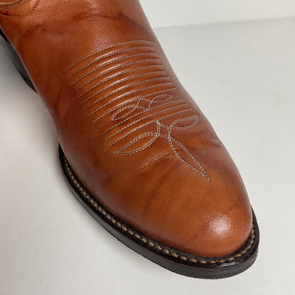 Vintage Tony Lama Chocolate Cow Cowboy Boots | Gold Label | Men’s 8.5 D
