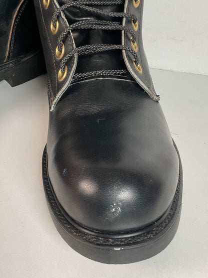 Vintage 1960s Leigh Linesman Boots 10 D USA Made Safety Toe