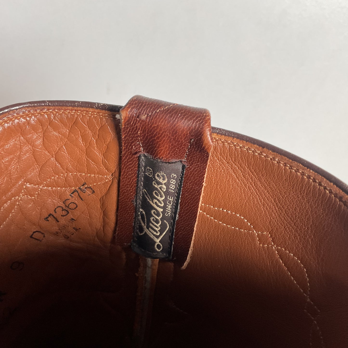 Vintage Lucchese Smooth Ostrich Roper Boots 9 D Crepe Sole Recraft Exotic