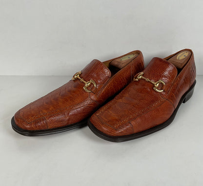 David Eden Ostrich Leg Loafers | Horse Bit | Exotic | Men’s 10