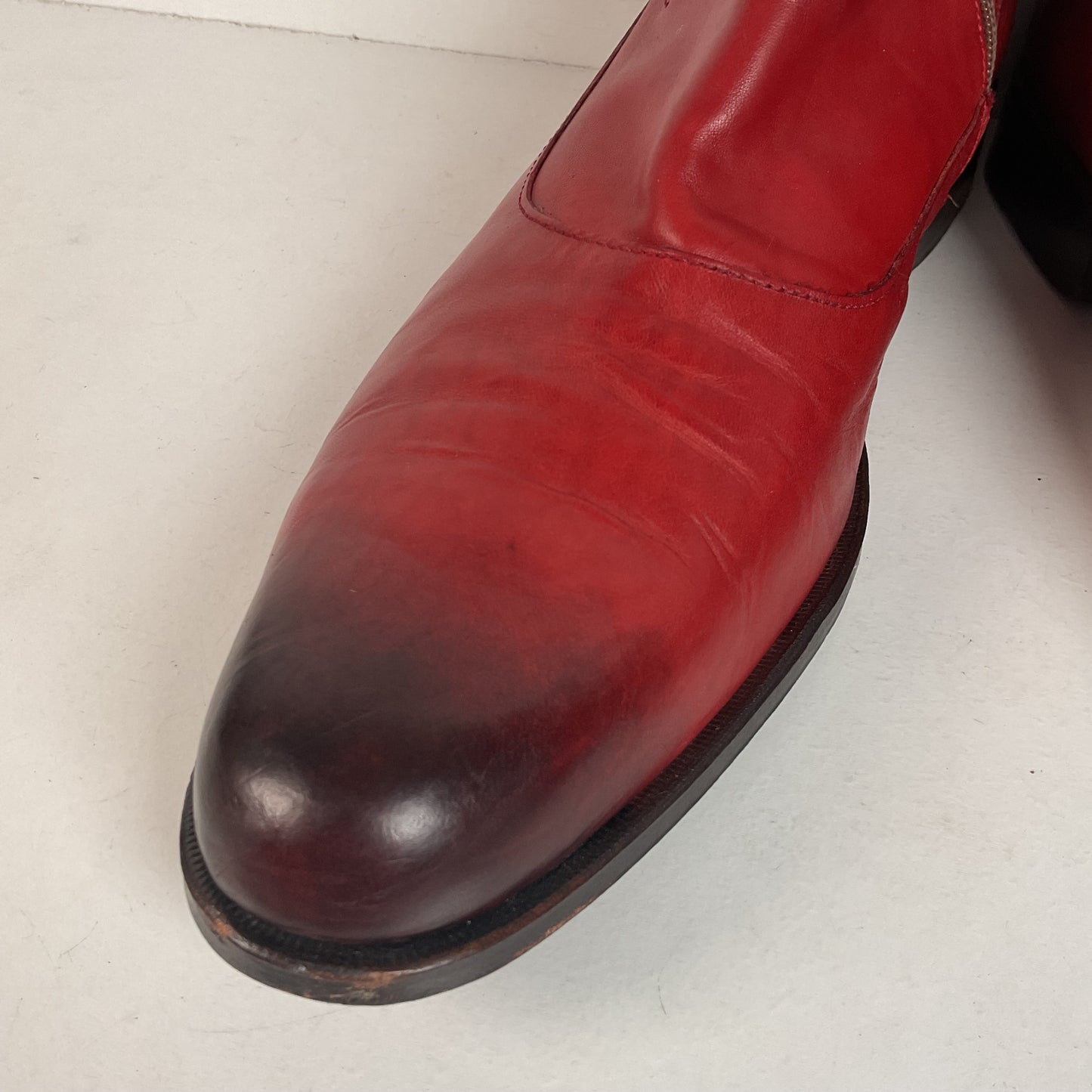 John Fluevog Twin Turbine Zipper Boot | Red Spat | Men’s 10