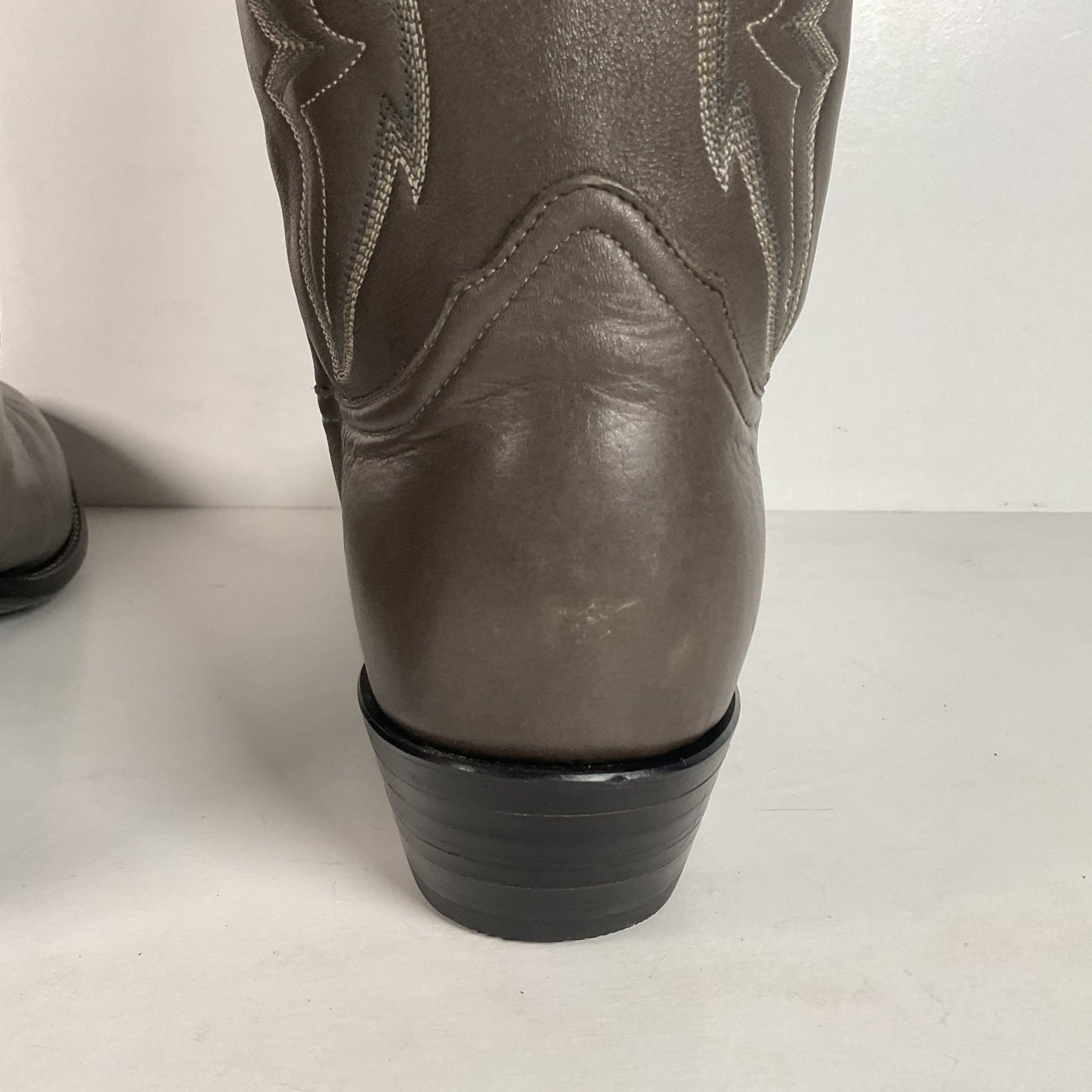 Vintage Nocona Bull Shoulder Cowboy Boots | USA Made | Grey | Men’s 12 D