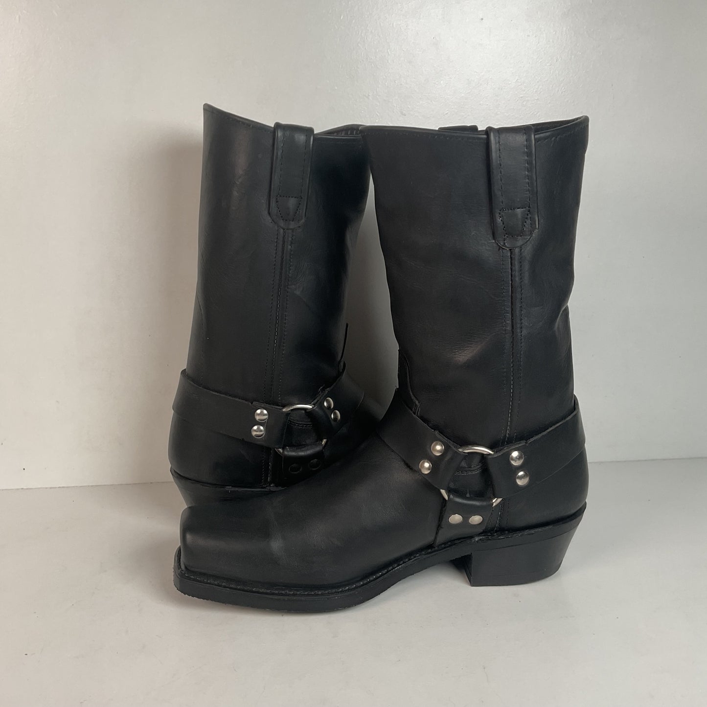 Double Tuff Harness Motorcycle Boots 11 D USA Made Black Oiled