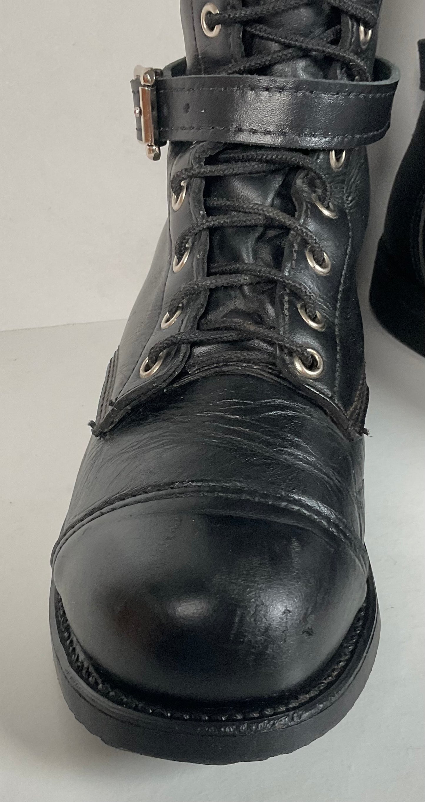 Vintage Harley Davidson Tall Lace Up Boots | USA Made | Men’s 8 | Women’s 9