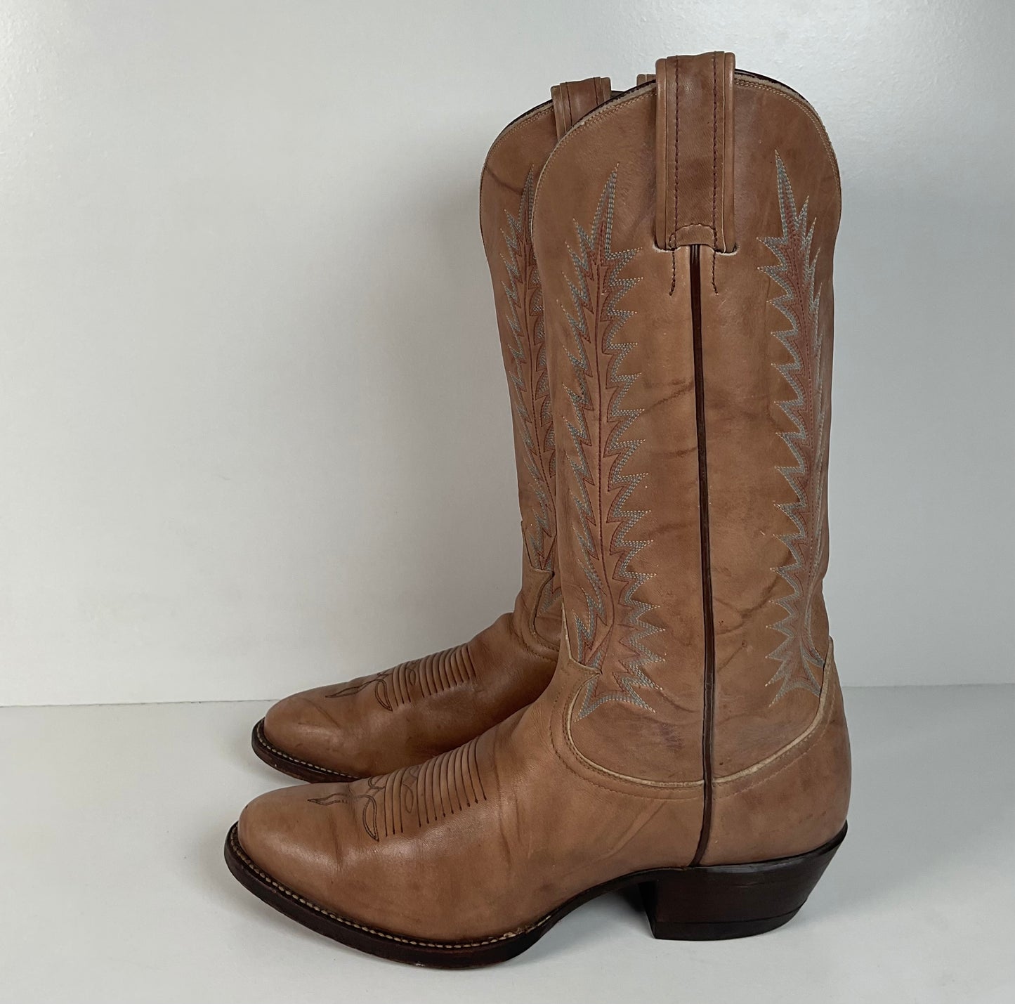 Vintage Tony Lama Gold Label Cowboy Boots | Marbled Leather | Men’s 8 D