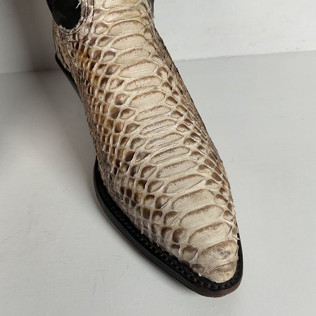 Vintage Abilene Python Cowgirl Boots | USA Made | Off White | Women’s 8.5 M