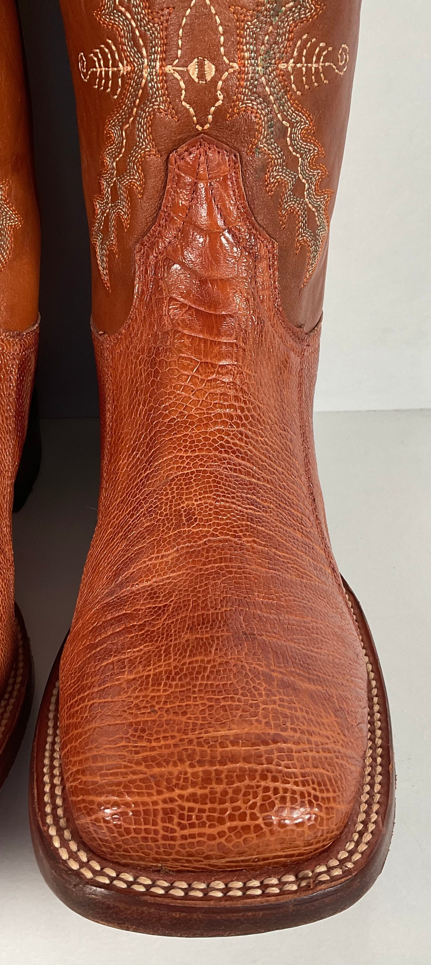 Lucchese for Resistol Ranch Ostrich Leg Roper Boots Men’s 10 B Exotic