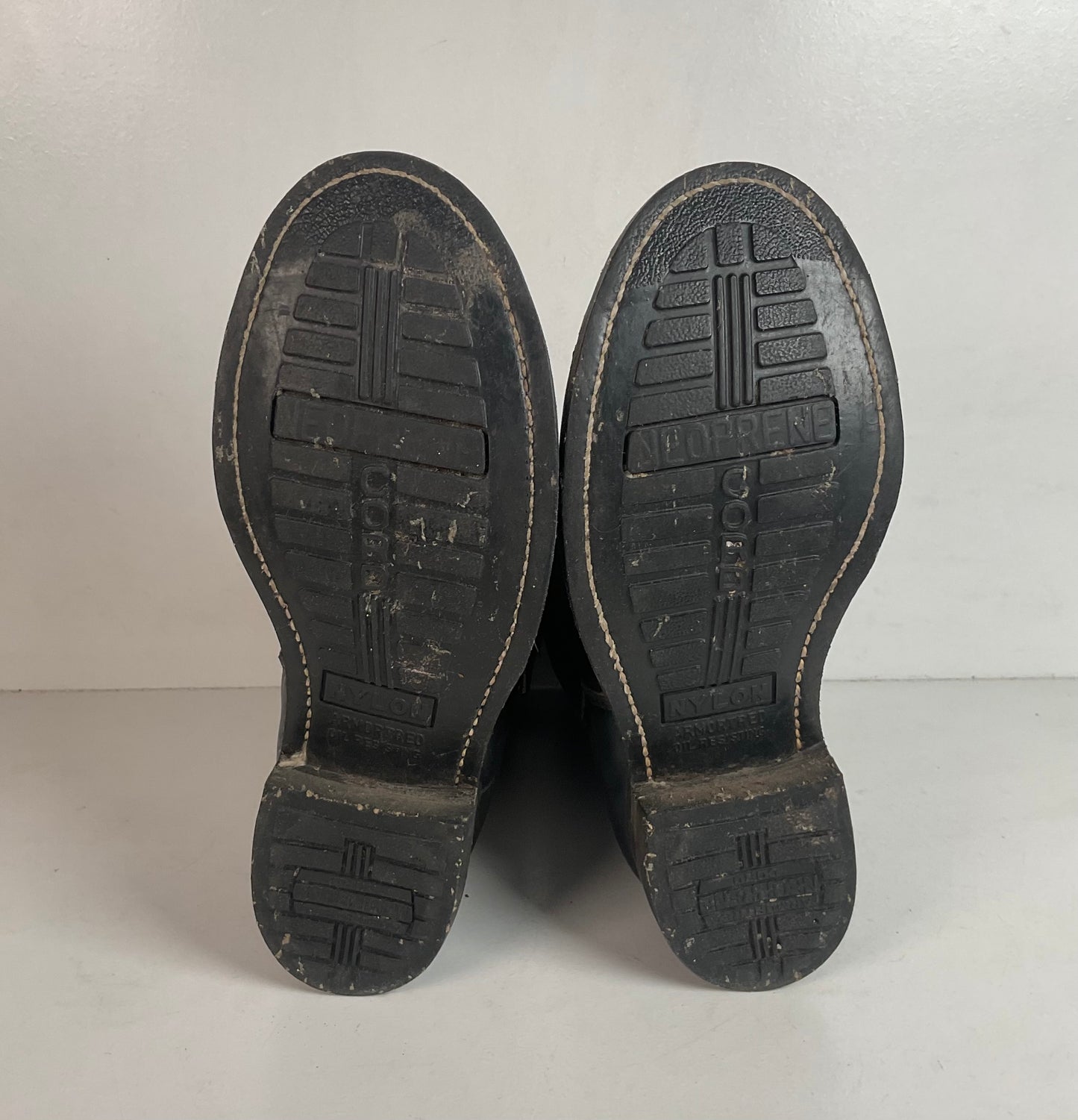 Vintage Heavy Duty Engineer Boots 7.5 USA Made Steel Toe Motorcycle