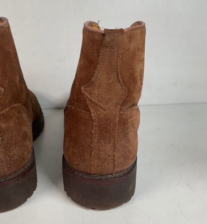Frye Will Suede Lug Boots 11 M USA Made Rough Out