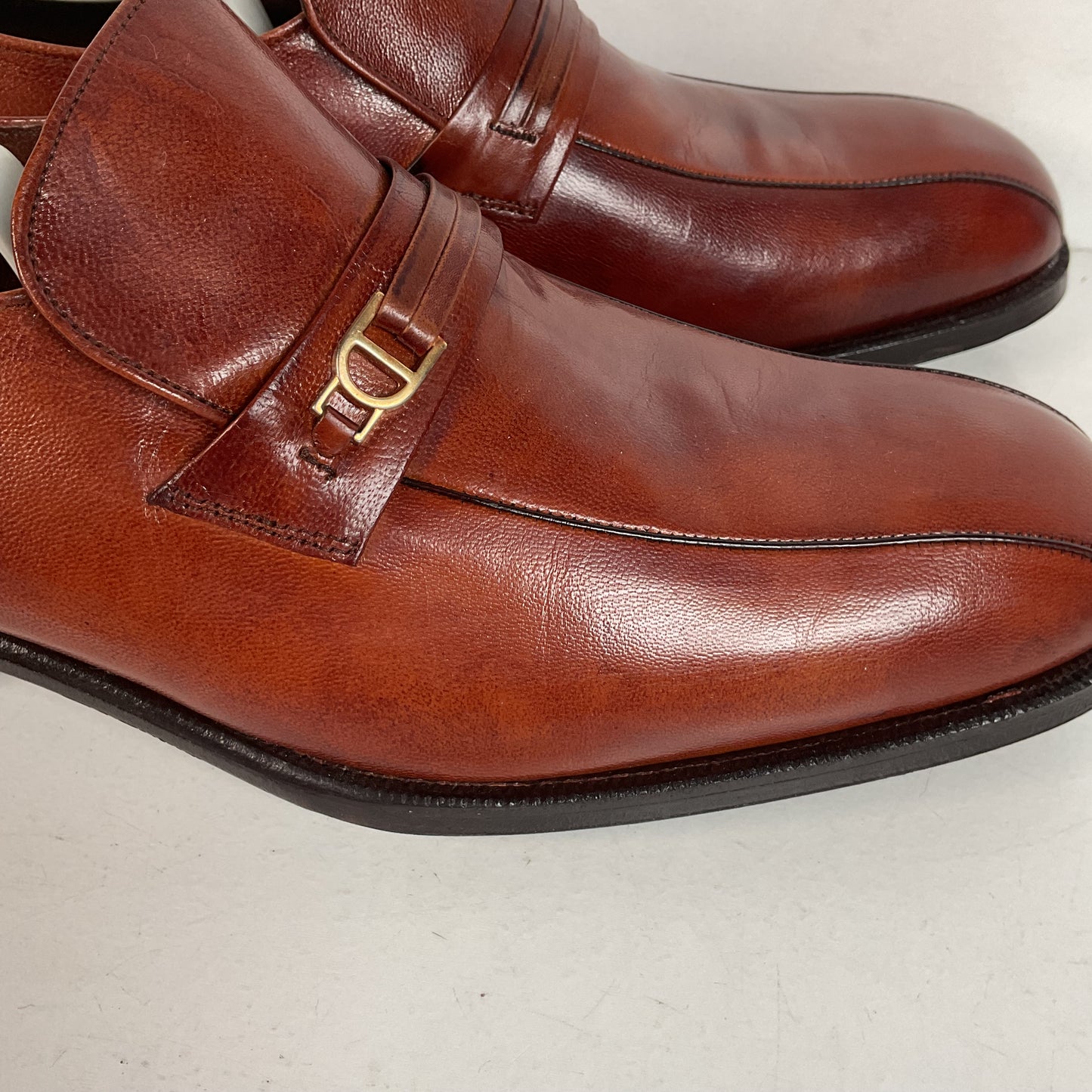 Vintage Florsheim Imperial Horsebit Loafers 9 C Burnished Brown