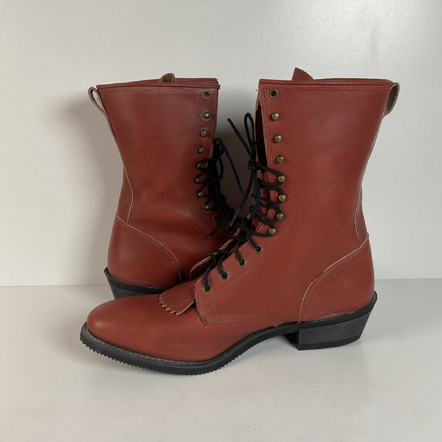 Vintage Western Packer Boots | Lace Up | USA Made | Men’s 12 D