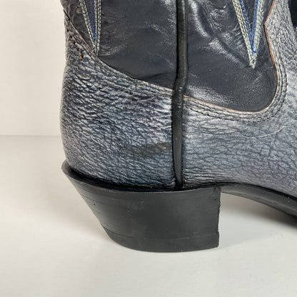 Vintage Sanders Cowboy Boots | Exotic Shark Skin | Extra Narrow | Men’s 11.5 A