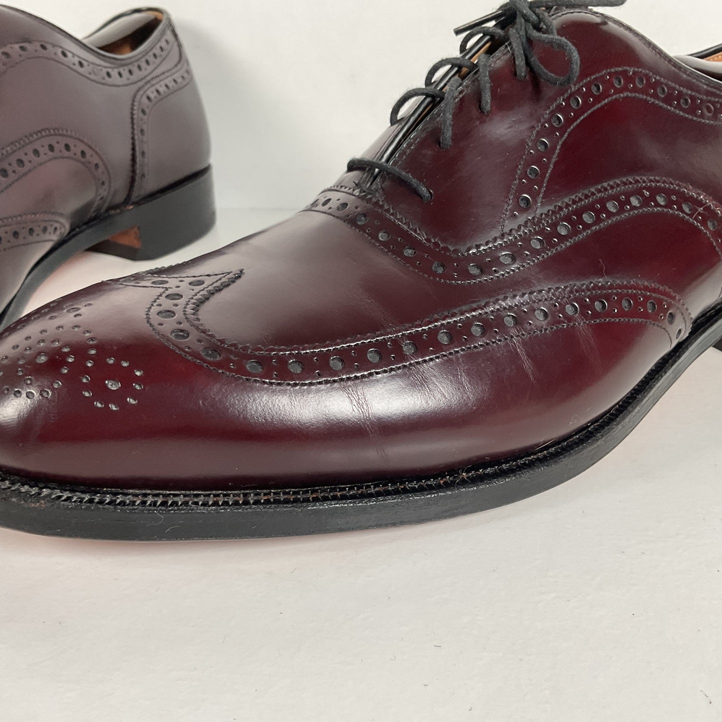 Vintage Johnston Murphy Oxford Shoes | Burgundy Calf | USA Made | Men’s 12 D