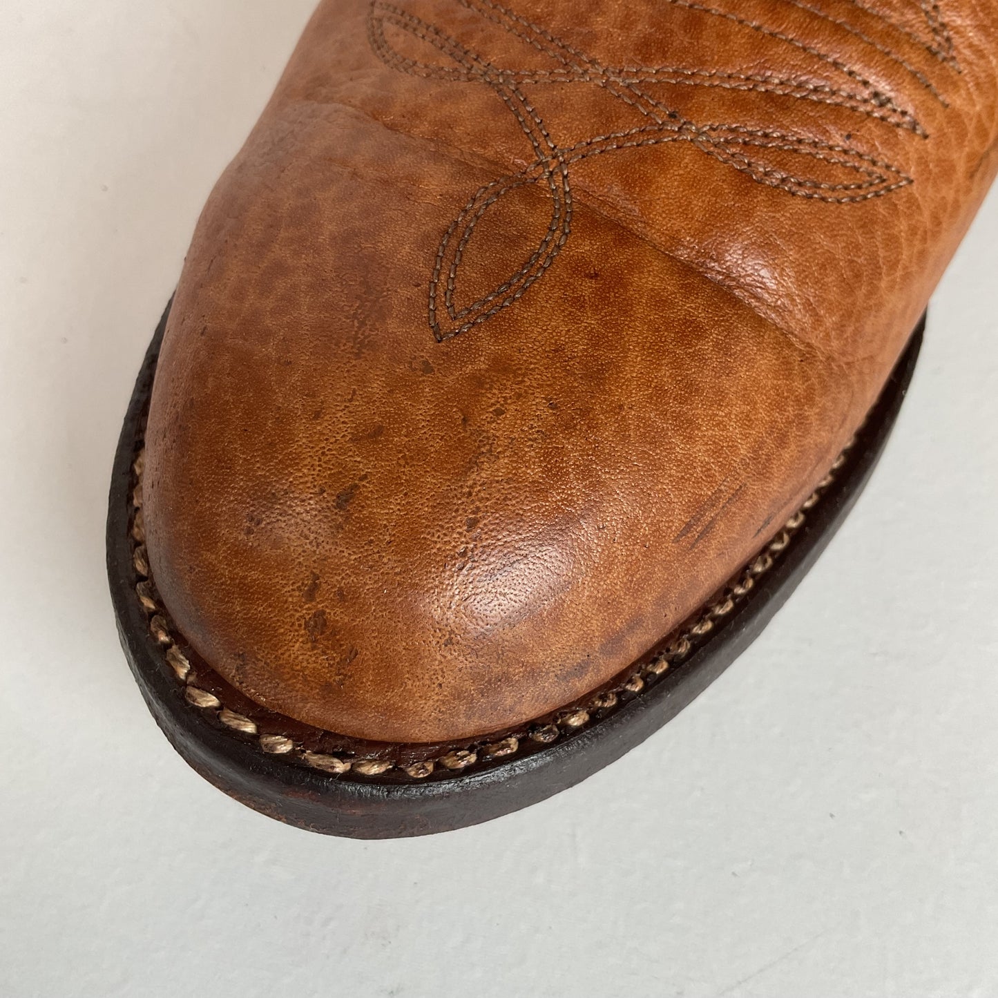 Vintage J. Chisholm Bullhide Roper Boots 9 D USA Made Original Box