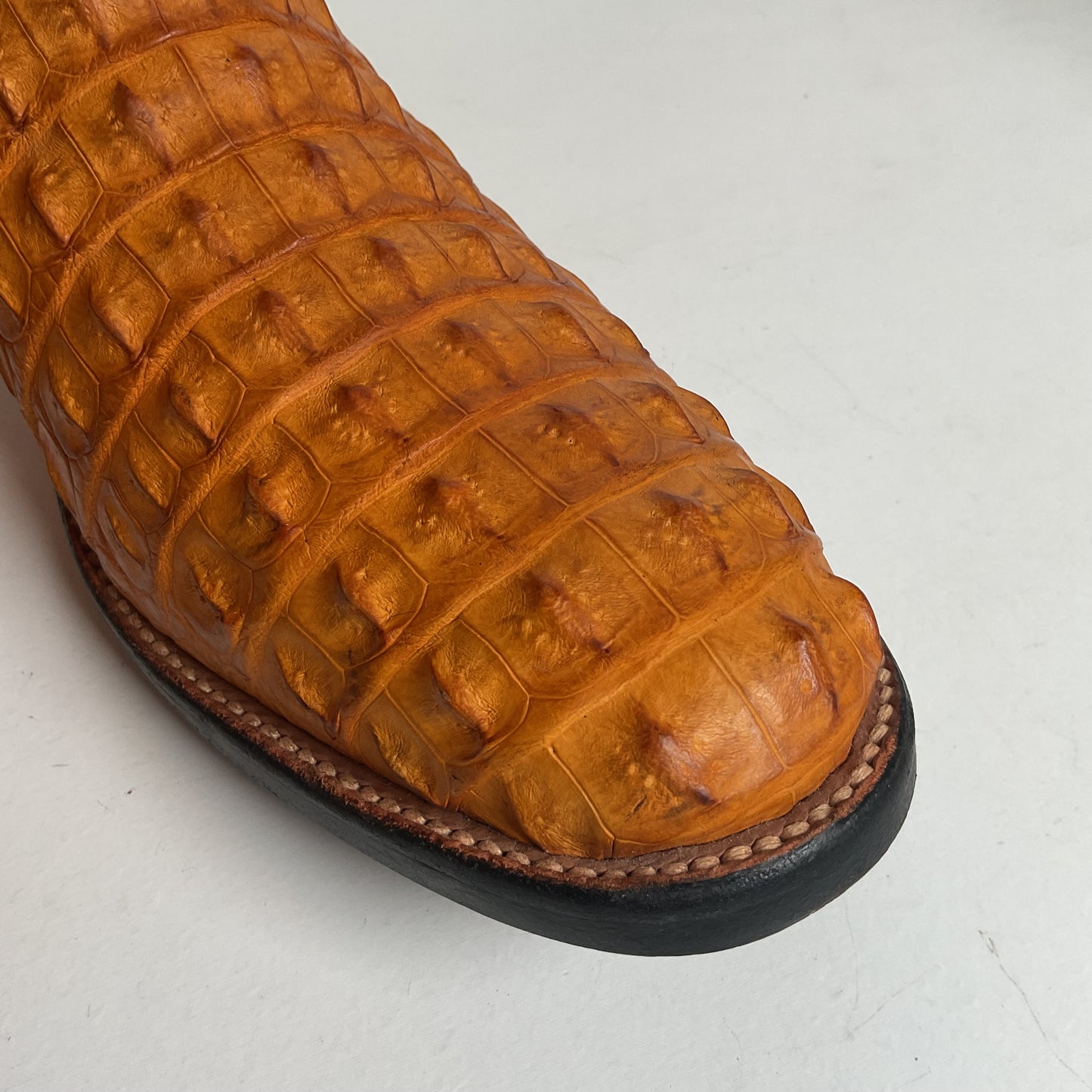 Rios Of Mercedes Hornback Caiman Cowboy Boots 10 C  Butterscotch Exotic