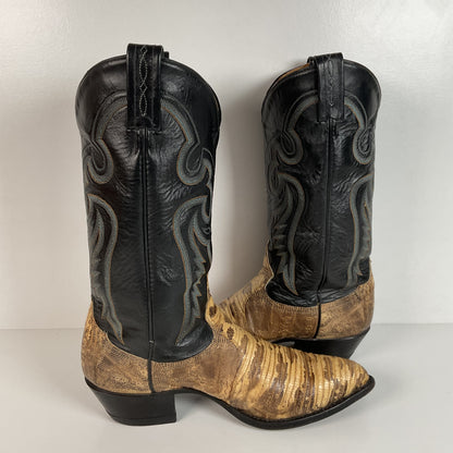 Vintage Tony Lama Cowboy Boots | Natural Teju Lizard | USA Made | Men’s 9 D