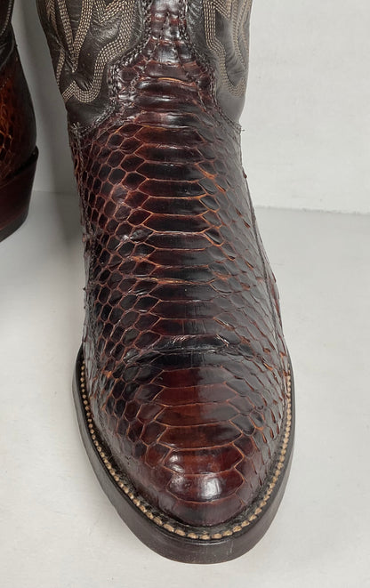 Texas Imperial Python Snakeskin Cowboy Boots | USA Made | Men’s 9.5 D