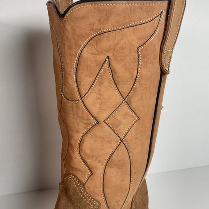 Vintage Sears Suede Cowboy Boots | Rough Out | 1960s-1970s | USA Made | 10 D