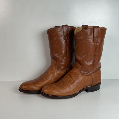 Vintage J. Chisholm Bullhide Roper Boots 9 D USA Made Original Box