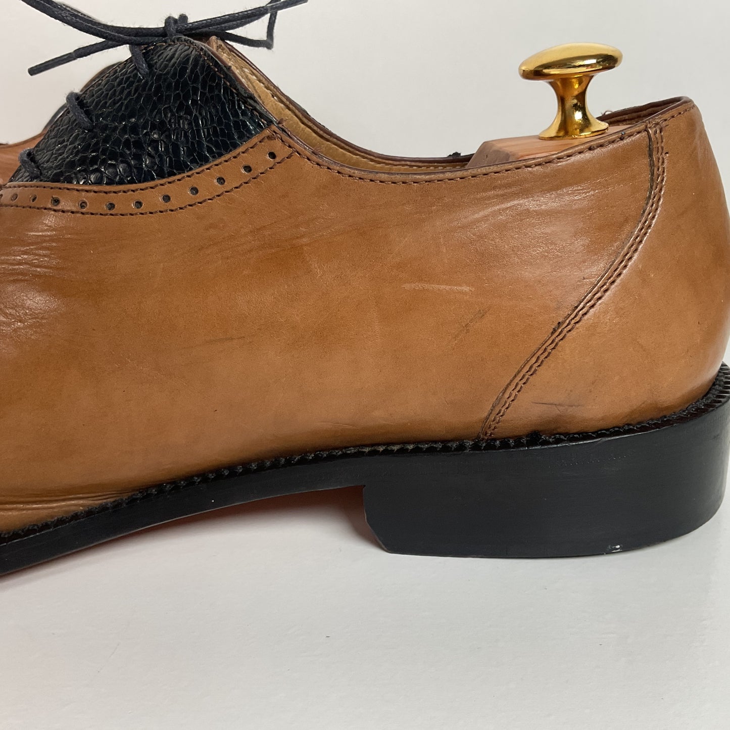 Belvedere Ostrich Leg Oxford Shoes | Split Toe | Exotic | Men’s 10 M