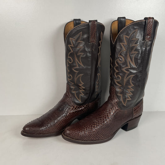 Vintage Dan Post Snakeksin Cowboy Boots | Exotic | USA Made | Men’s 9.5 D