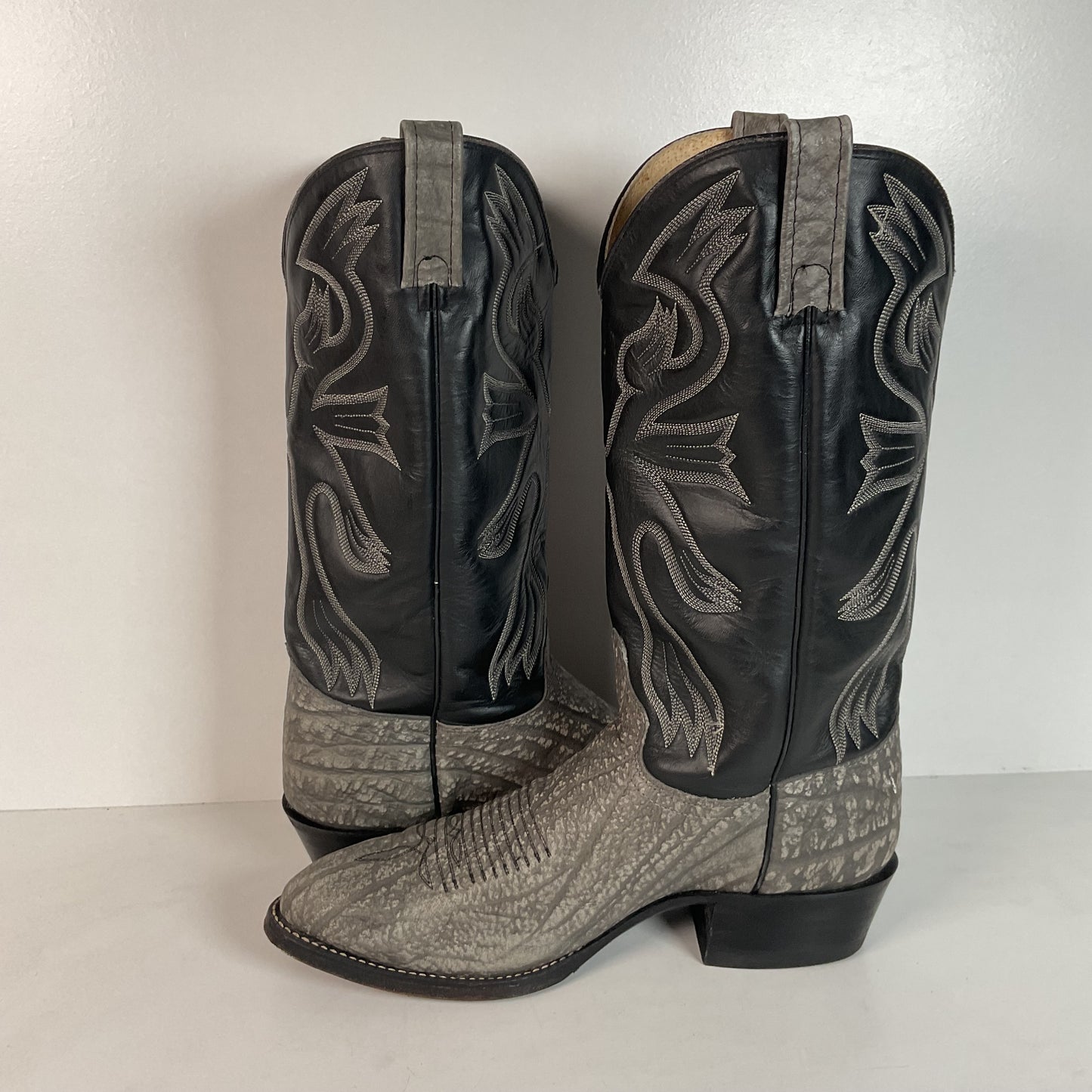 Vintage J. Chisholm Sueded Cowboy Boots | USA Made | 10 EE