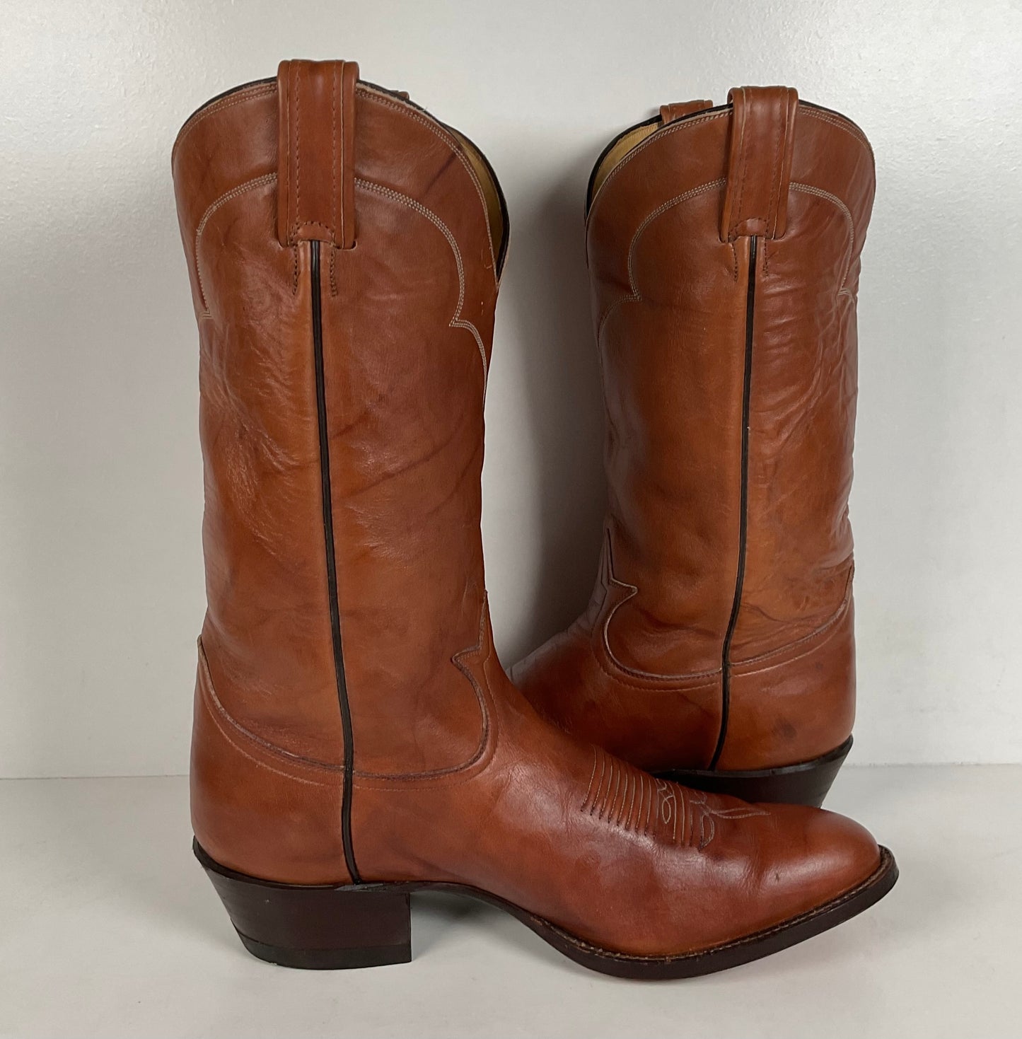 Vintage Tony Lama Cowboy Boots | Chocolate Cow | Men’s 11.5 D